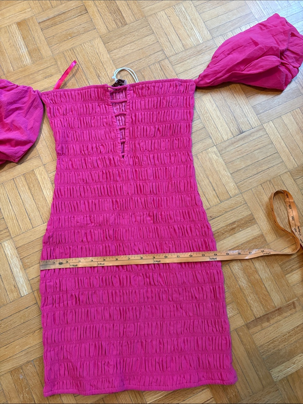 Seven Wonders  Pink Off-Shoulder Smocked dress